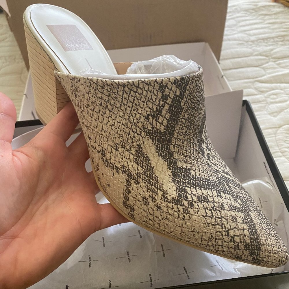 Dolce Vita Snakeskin Mules